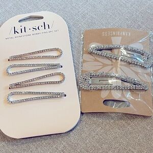 Silver and Gold Hair Accessories/| Decorative Bobby Pins. NWT
3 pair total.